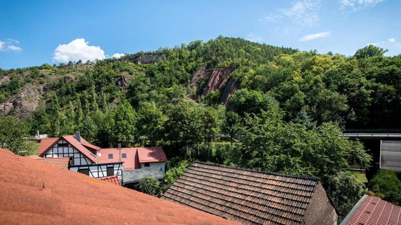 Hotel & Ferienwohnungen Bohlenblick Saalfeld Saale Bagian luar foto